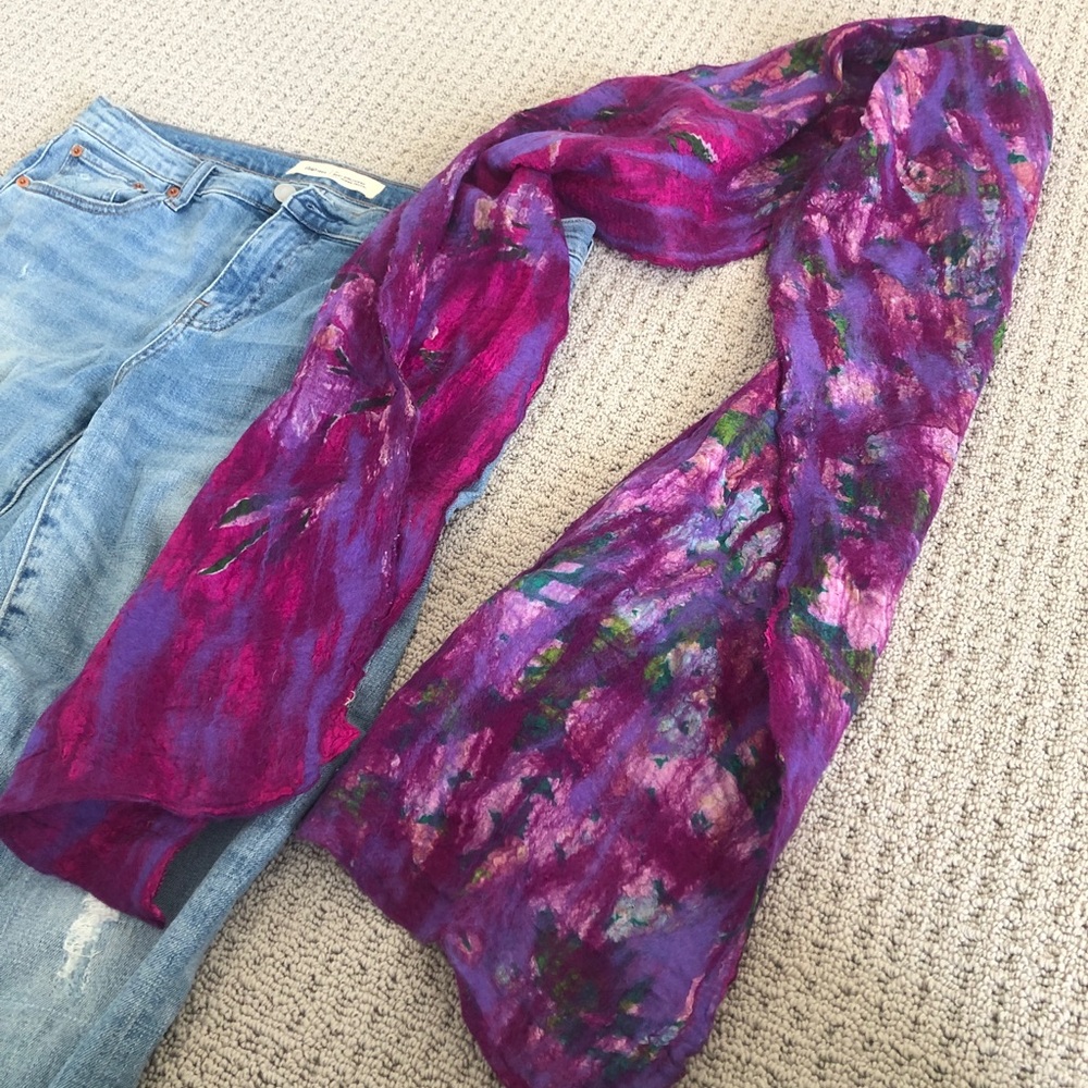 Beautiful Silk and wool scarf